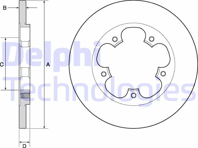 Тормозной диск Delphi. Артикул BG4681C