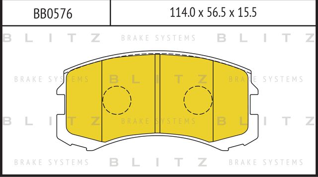Колодки тормозные MITSUBISHI LANCER 03- передн. (Blitz). Артикул BB0576