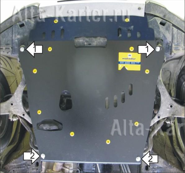 Защита Мотодор для картера, КПП Honda Element 2003-2006. Артикул 10802