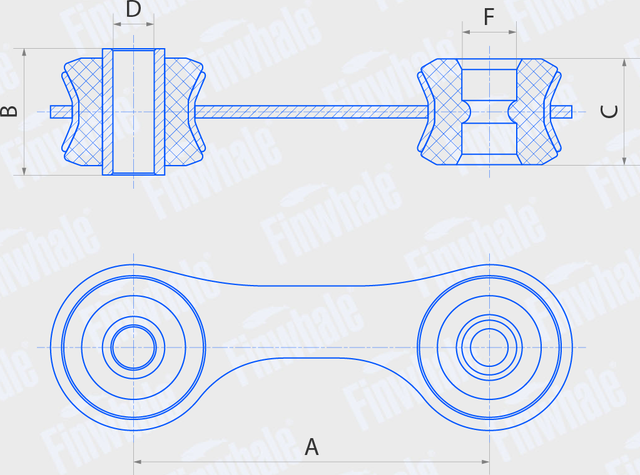 Стойка (тяга) стабилизатора Finwhale. Артикул SL621