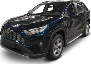 Пороги алюминиевые Rival Bmw-Style круг для Toyota Rav4 XA50 2019-2026. Артикул D180AL.5710.1