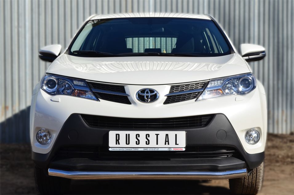 Защита RusStal переднего бампера секции d63 для Toyota RAV4 IV 2013-2015. Артикул TR4Z-001282