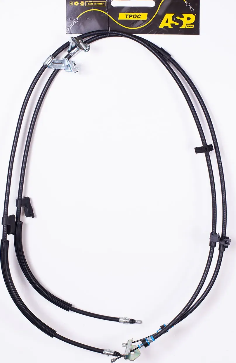 Трос привода ручного тормоза передний L-1940/L-1870мм FORD C-MAX Focus III Новин (ASP). Артикул KB9016