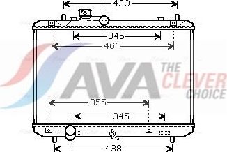 Радиатор охлаждения двигателя AVA для Suzuki Swift III 2005-2011. Артикул SZA2083