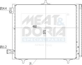 Радиатор кондиционера (конденсатор) Meat & Doria. Артикул 991005