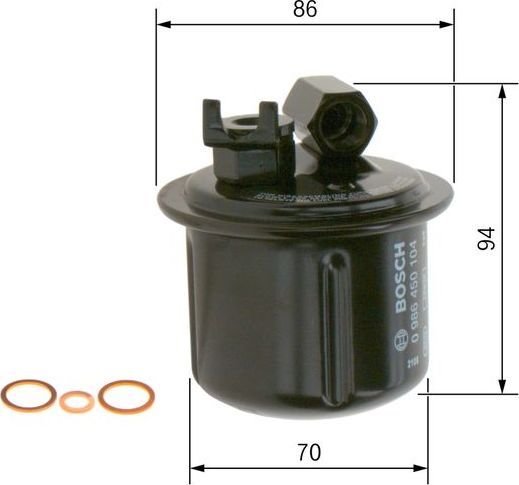 Топливный фильтр Bosch. Артикул 0 986 450 104