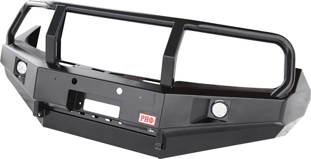 Бампер силовой РИФ передний с доп. фарами и защитной дугой для Nissan Pathfinder R51 2010-2014. Артикул RIFD40-10350-10