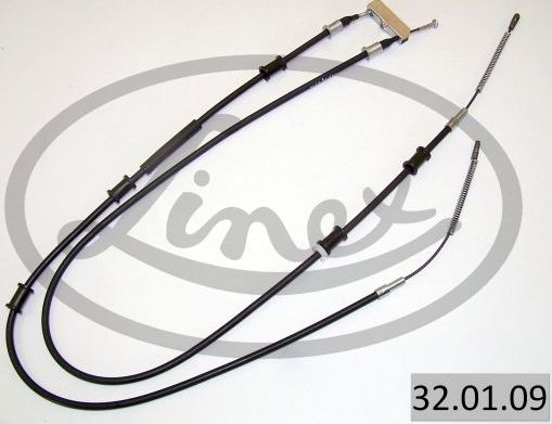 Трос ручника (тросик ручного тормоза) Linex. Артикул 32.01.09
