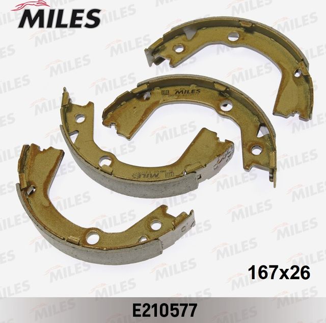 Тормозные колодки (стояночная тормозная система) Miles задние для SsangYong Actyon II 2012-2026. Артикул E210577