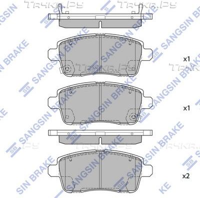 Тормозные колодки Sangsin Hi-Q. Артикул SP2545