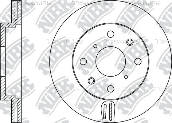 Тормозной диск NiBK передний для Honda Civic IV 1989-1991. Артикул RN1089