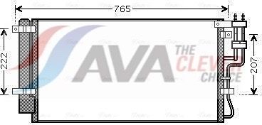 Радиатор кондиционера (конденсатор) AVA (алюминий). Артикул KAA5110D