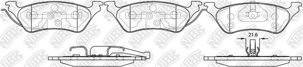 Тормозные колодки NiBK задние для Dodge Caravan IV 2000-2007. Артикул PN0309