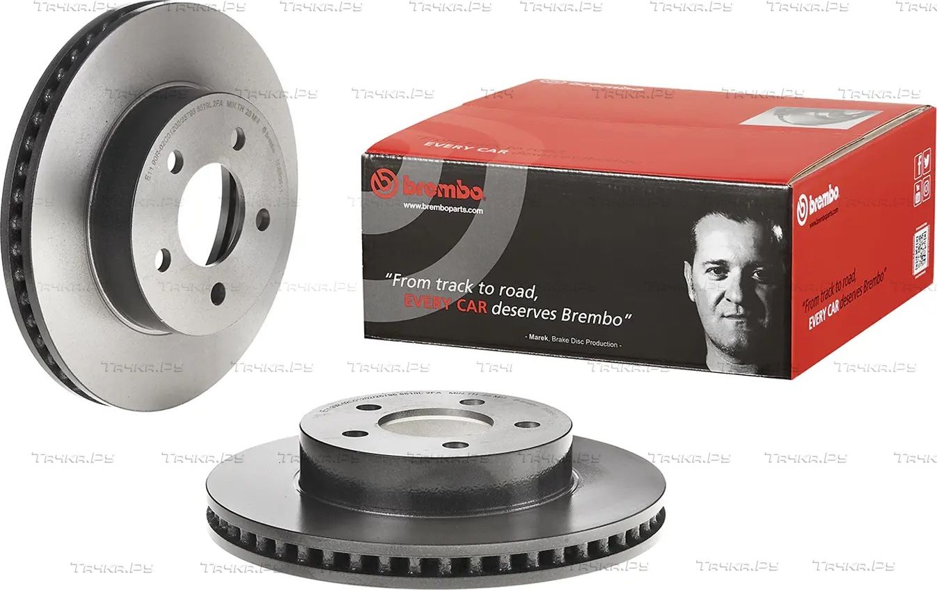 Тормозной диск Brembo UV Coated передний для Jeep Cherokee III (KJ) 2001-2008. Артикул 09.8864.11