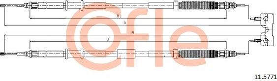 Трос ручника (тросик ручного тормоза) Cofle. Артикул 11.5771