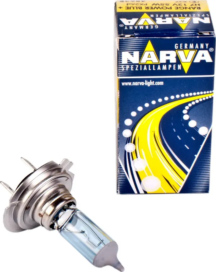 NV48638_лампа! (H7) 55W 12V PX26D галогенная Range Power Blue+/ (Narva). Артикул 48638
