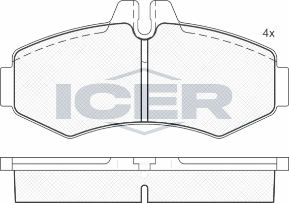 Тормозные колодки Icer. Артикул 141288