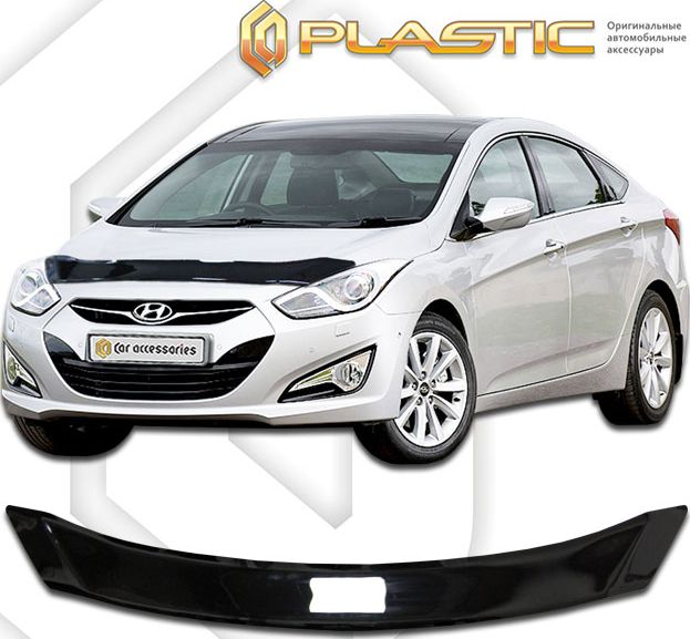 Дефлектор СА Пластик для капота (Classic черный) Hyundai i40 седан 2011-2019. Артикул 2010010109493