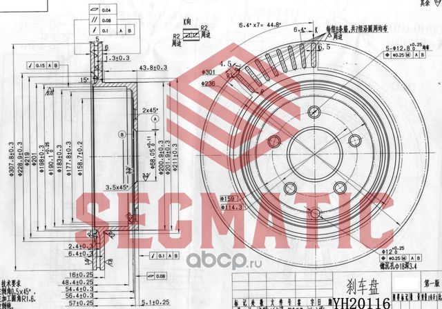 SBD30093085 Диск тормозной задний NISSAN Murano, 3.5 4WD, 05 (Segmatic). Артикул SBD30093085