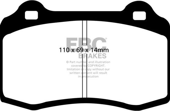 Тормозные колодки EBC Brakes. Артикул DP41140R