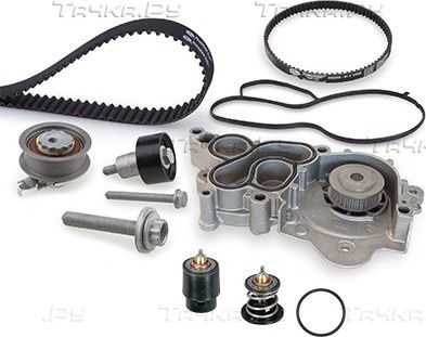 Помпа (водяной насос) с комплектом ремня ГРМ Gates PowerGrip™ для Skoda Fabia III 2014-2026. Артикул KP2TH15680XS-1