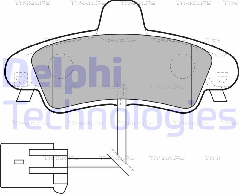 Тормозные колодки Delphi (Low-Metallic). Артикул LP1683