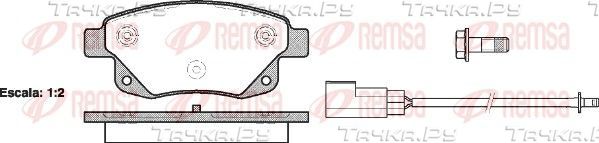 Тормозные колодки Remsa задние для Ford Transit Connect I 2006-2013. Артикул 1252.02