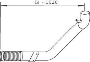 Глушитель (труба приемная) Dinex. Артикул 29244
