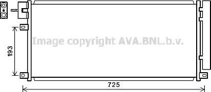 Радиатор кондиционера (конденсатор) AVA (алюминий). Артикул OL5634D