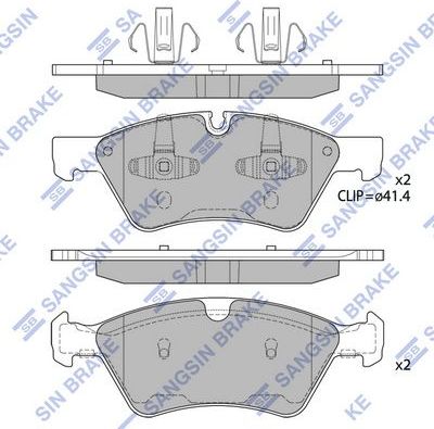 Тормозные колодки Sangsin Hi-Q. Артикул SP2189