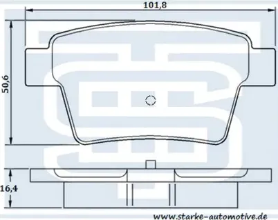 Колодки тормозные задние (Starke). Артикул 176722