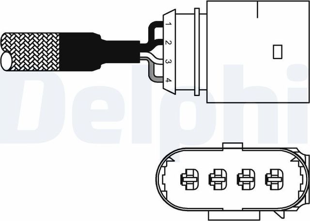 Лямбда-зонд (кислородный датчик) Delphi для Audi A4 III (B7) 2004-2009. Артикул ES10981-12B1