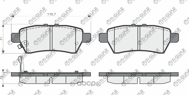 Тормозные колодки (TI-Guar). Артикул TG0430C