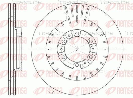 Тормозной диск Remsa передний для Peugeot 406 I 2000-2004. Артикул 6953.10