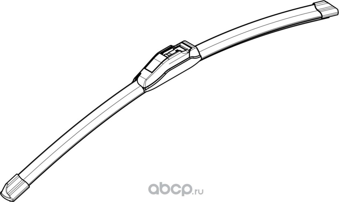 Щетка стеклоочистителя бескаркасная PLUS 450мм (18) 1 адптр (Hook 9x3, 9x4 Крючо (Airline). Артикул AWBBN450