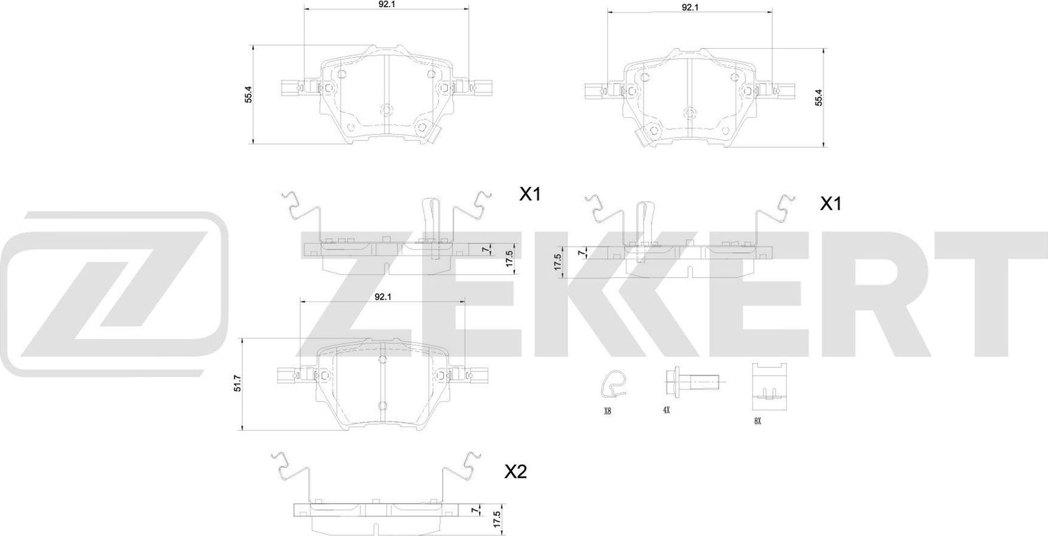 Тормозные колодки Zekkert. Артикул BS-1369