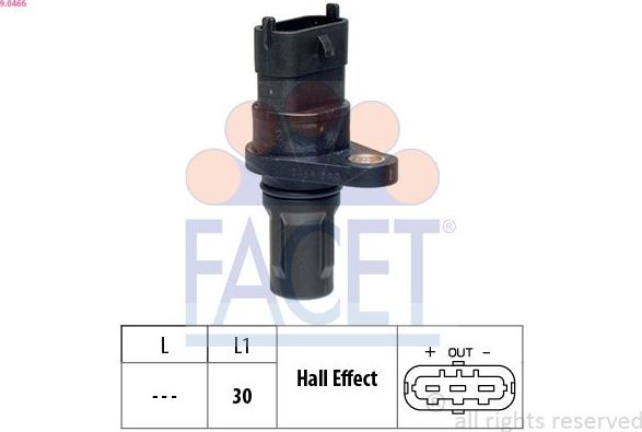 Датчик положения распредвала Facet Made in Italy - OE Equivalent. Артикул 9.0466