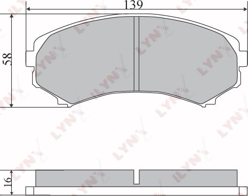 Тормозные колодки LYNXauto передние для Mitsubishi Pajero IV 2007-2026. Артикул BD-5730