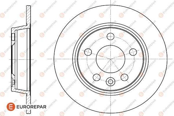 Тормозной диск Eurorepar. Артикул 1618883480