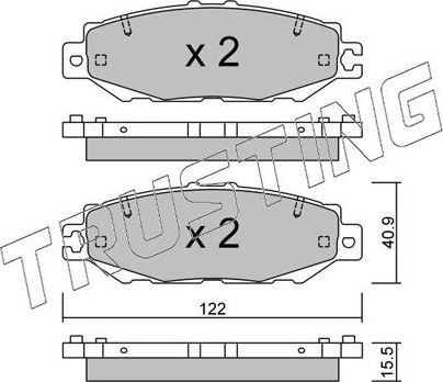 Тормозные колодки Trusting. Артикул 775.1