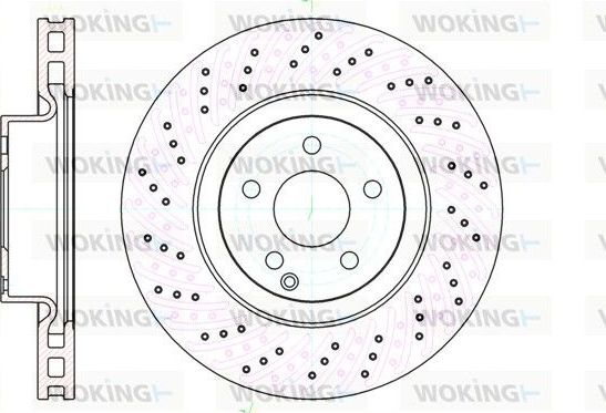 Тормозной диск Woking передний для Lexus IS II 2005-2012. Артикул D61032.10