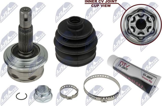 Шрус внутренний (граната) NTY передний для Toyota Yaris II 2005-2013. Артикул NPZ-TY-090