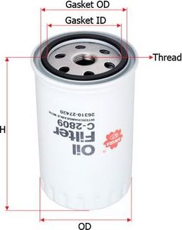 Масляный фильтр Sakura. Артикул C-2809