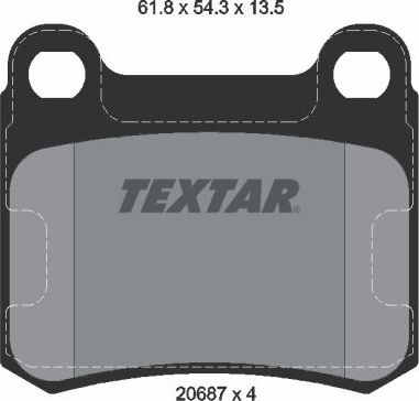 Тормозные колодки Textar Q+. Артикул 2068703