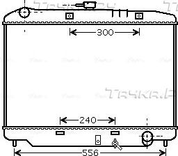 Радиатор охлаждения двигателя AVA. Артикул OL2179