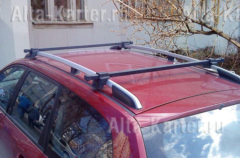 Багажник на рейлинги Атлант Эконом (135 см) универсальный эконом класса (Прямоугольные дуги). Артикул 8916
