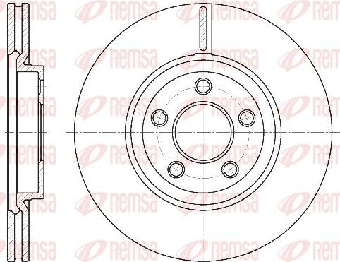 Тормозной диск Remsa передний для Chrysler PT Cruiser 2000-2010. Артикул 6637.10