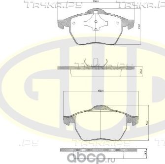 Тормозные колодки G.U.D.. Артикул GBP039000