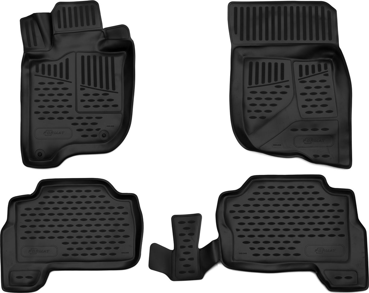 Коврики 3D Format c повышенной износостойкостью для салона Mitsubishi Pajero Sport III 2016-2026. Артикул FORMAT.3D3546210