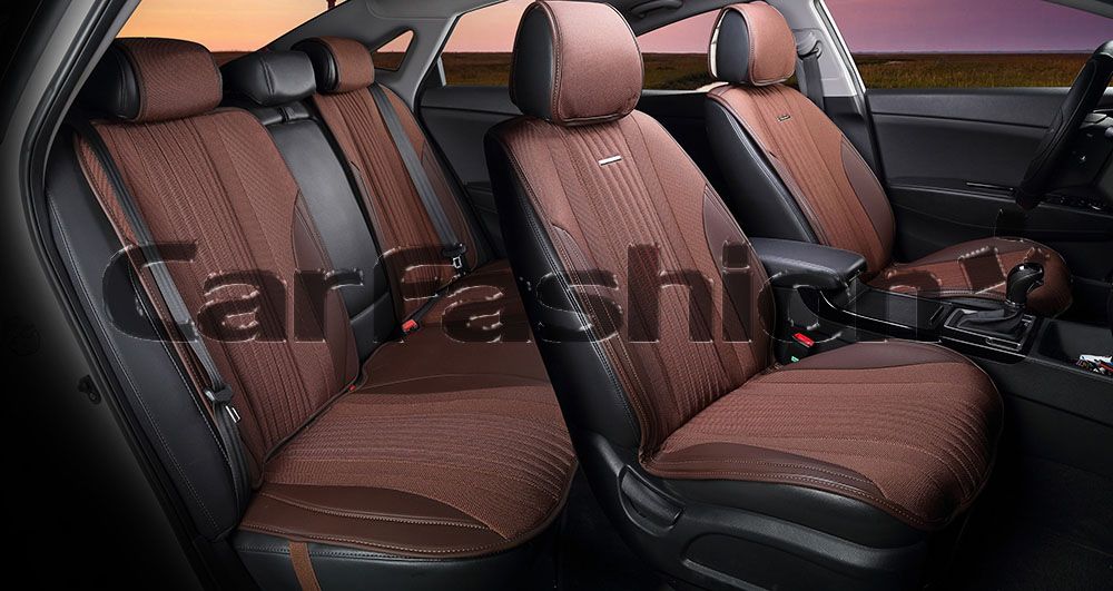 Накидки универсальные CarFashion Grand Standart на задние сиденья авто, цвет Кофе/Кофе. Артикул 24042